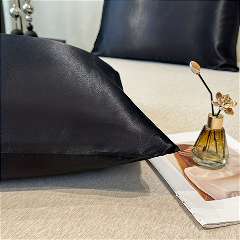 Toza rangli ipak yostiq qopqog'i to'quvchan teri va soch parvarishi uchun, hashamatli his