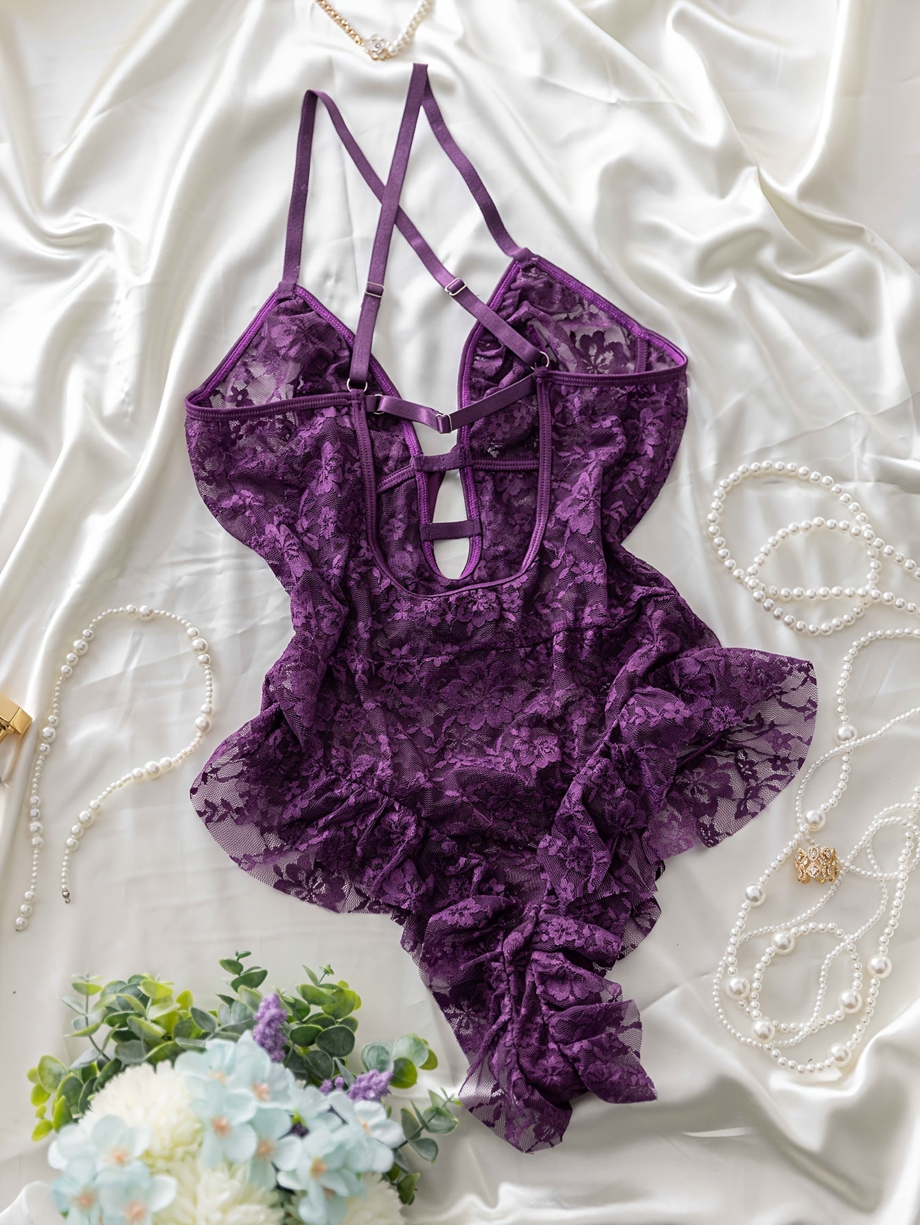 Women's Purple Bodysuit with Flattering Fit and Comfortable Fabric