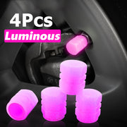 4pcs Glow in Dark Luminous Plastic Valve Caps for Car Bicycle Motorcycle Wheel Rim Decoration
