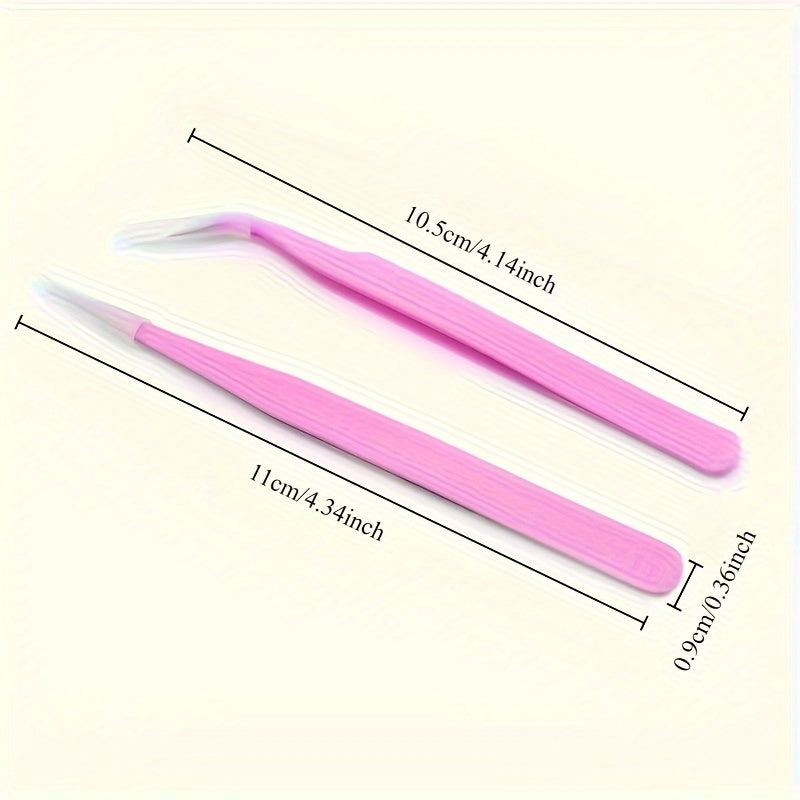 Set of 2 Stainless Steel Anti-Static Tweezers for Cake Decoration Kitchen Baking