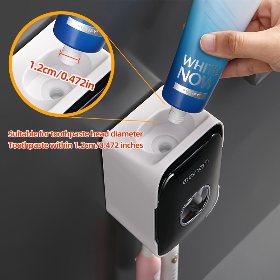 Wall-Mounted Toothbrush Holder Set with Non-Punching Installation and Tooth Mug