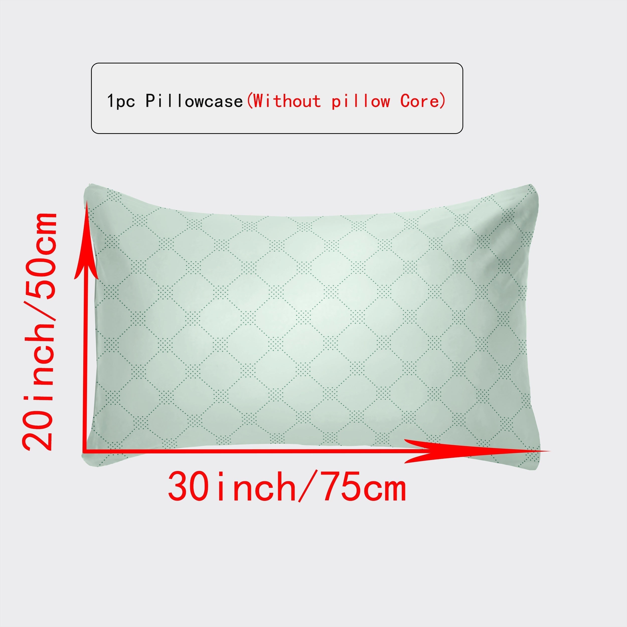 Luxurious Envelope Pillowcase Various Sizes White Gray Plaid Red Green Botanicals Leopard Geometric