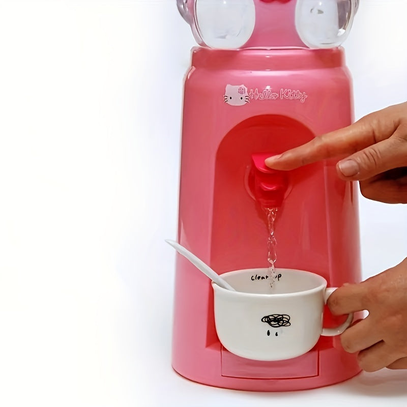 Mini Hello Kitty Water Dispenser Plastic Cartoon No Electricity Holds 8 Cups