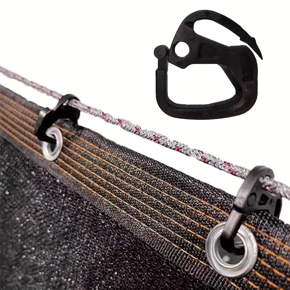 30 Shade Net Clips for Greenhouse and Outdoor Sunshade Fastening Black Plastic Set of 30