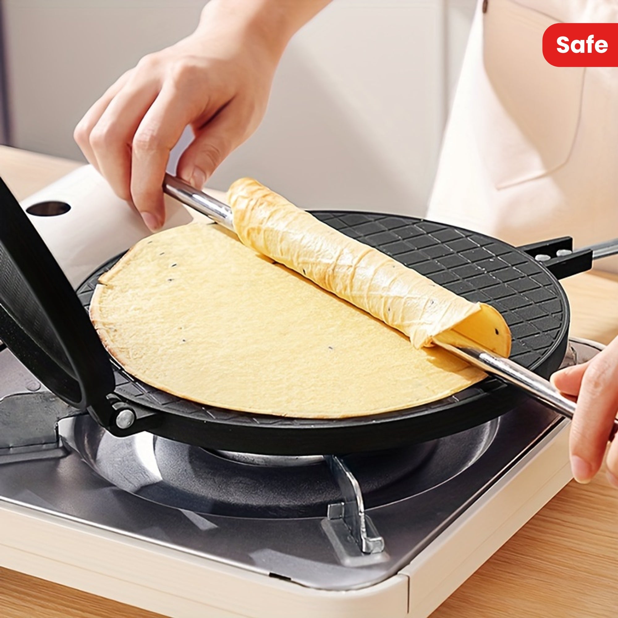 Molde para rollos de huevo, antiadherente, de aluminio, para crepes, waffles, panqueques y aperitivos