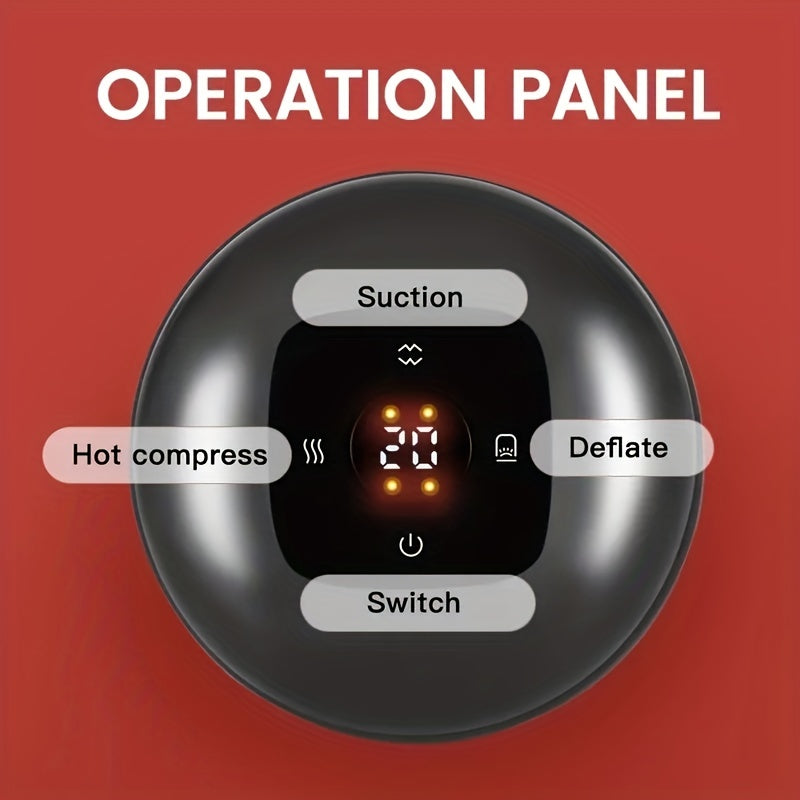 Ikkita qizdirish, qirqish va nafas terapiyasi uchun 6/12 darajadagi elektr massaj asbobi.