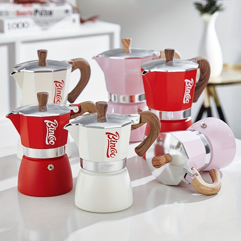 Italian Espresso Moka Pot Metal Hand-Brewed Coffee Maker for Home Use