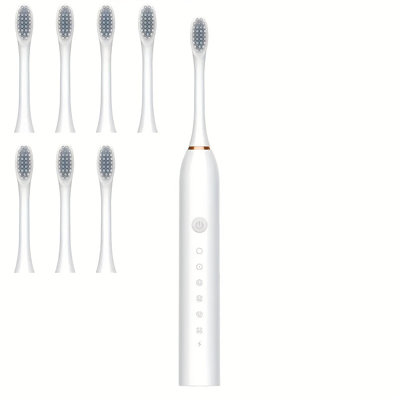 Kattalar uchun Elektr tish cho'tkasi to'plami, 8 ta almashtirish boshli, 6 ta rejim, IPX7