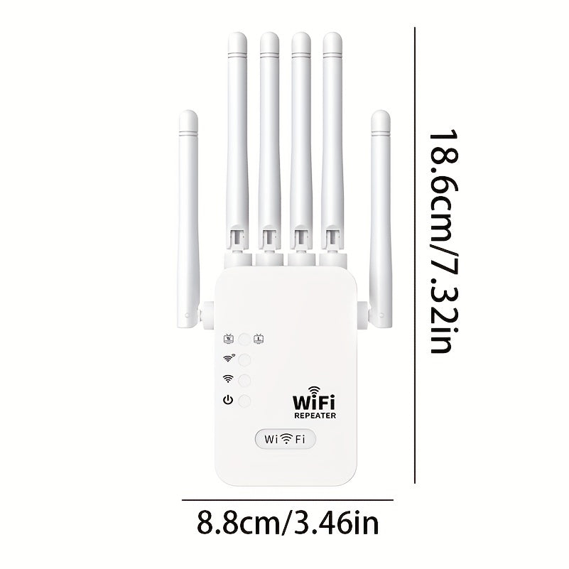 High-Performance 300Mbps WiFi Repeater with 360° Antennas Ethernet Support Indoor Outdoor