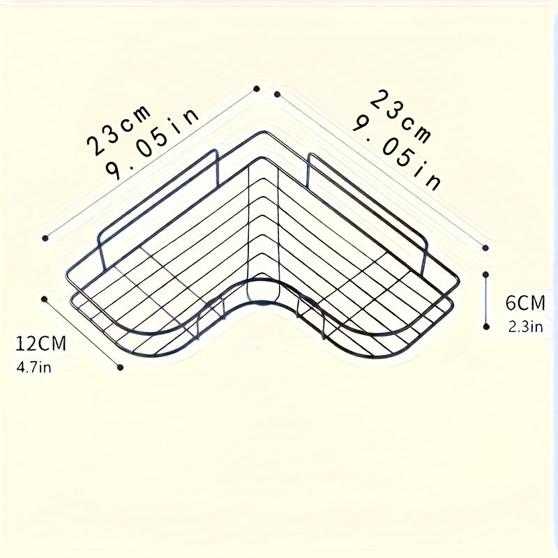 Teshik ochmas burchakli dush kaddisi, hammom saqlash uchun zanglamaydigan temirdan tayyorlangan.