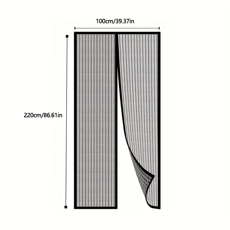 Magnetic Screen Door Self-Sealing Mesh Insect Barrier for Pets and Kids