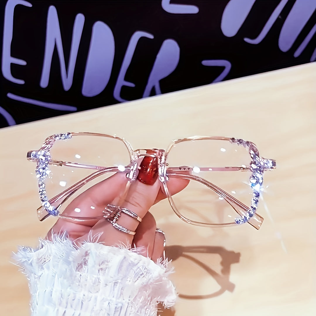 Gafas de ordenador de marco cuadrado unisex con lentes transparentes que bloquean la luz azul