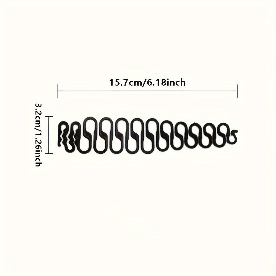 3-Piece Hair Braiding Tool Set Fishbone Ponytail Bow Accessories Plastic for All Hair Types