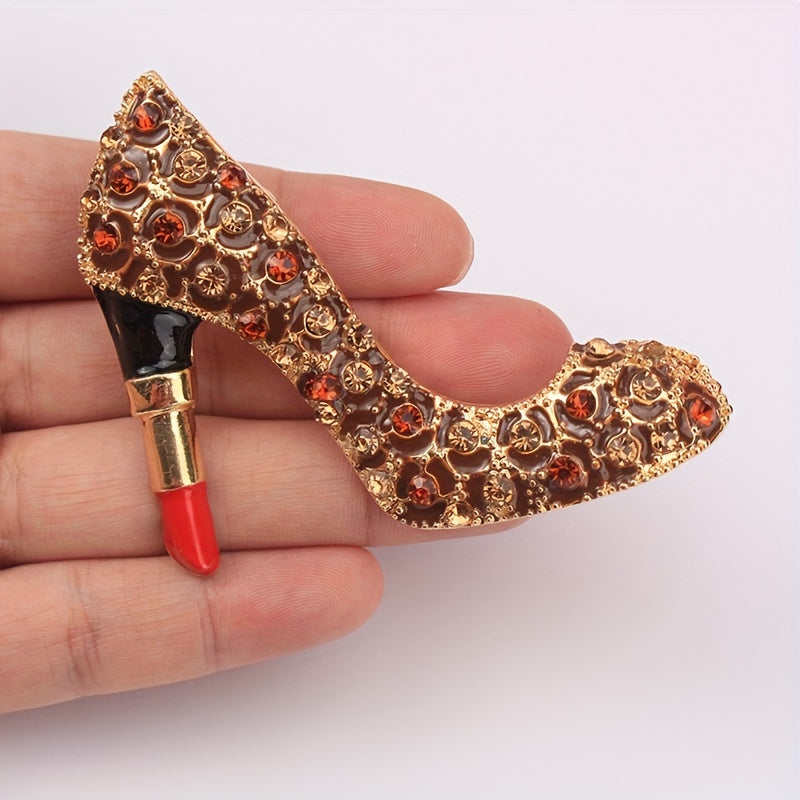 Vintage Rhinestone Irregular Shape Brooch Pin for Women Elegant Jewelry