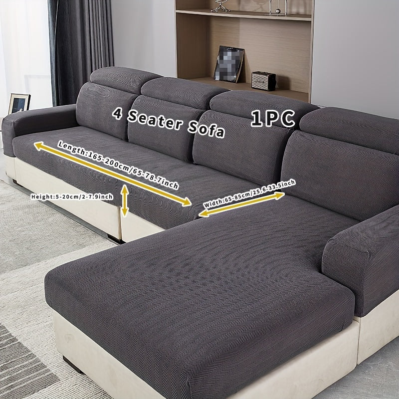 All-Season Solid Color Sofa Cover for Pets and Scratches Protection