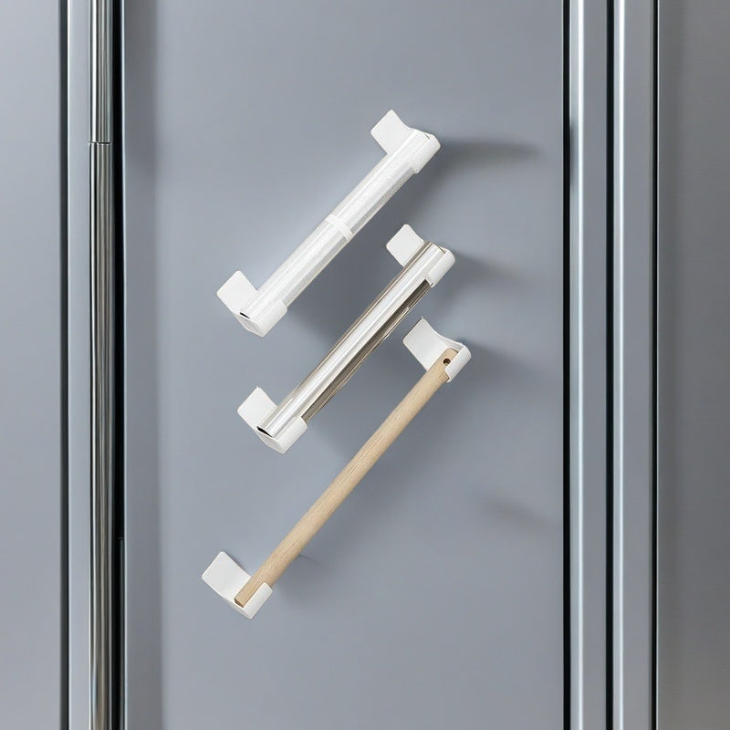 Two Sets Plastic Wall-Mounted Storage Racks for Cling Film and Garbage Bags