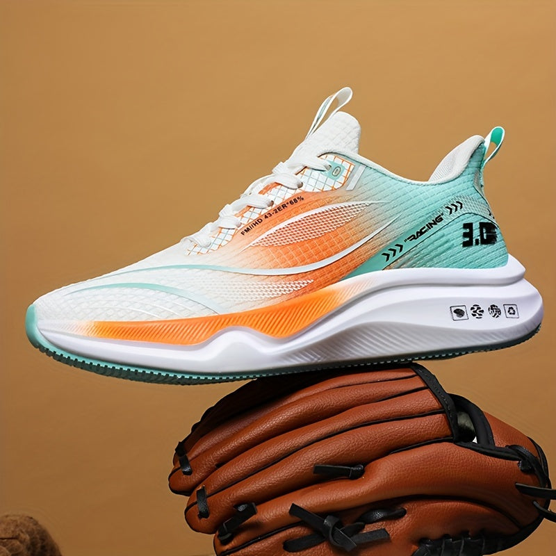 Men's Ultra-Light Carbon Plate Running Shoes Breathable Mesh Shock-Absorbing Lace-Up