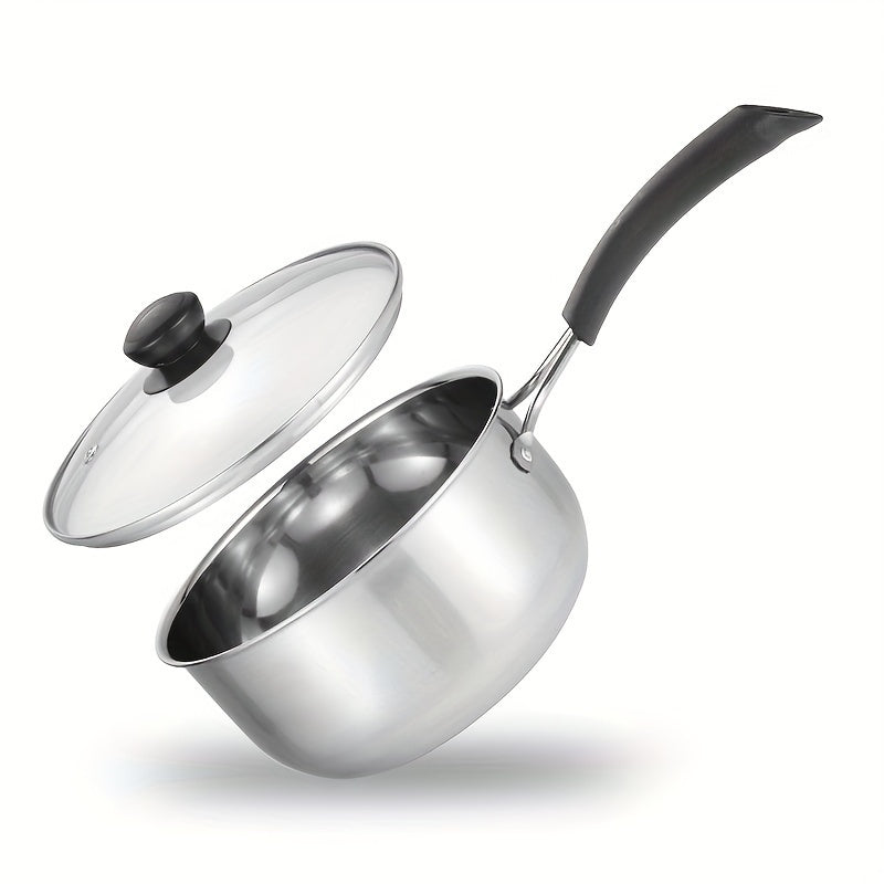 Stainless Steel Saucepan Set with Lids for Cooking Milk Soup and Pasta