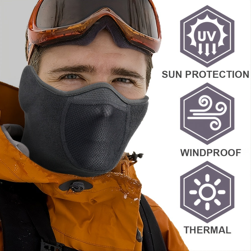 Men's Winter Face Mask and Scarf with Ear Protection for Skiing Cycling Running