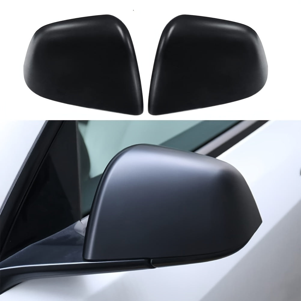 Car Side Mirror Cover for Model Y Rear Mirror Cover 2pcs Black 2021-2024