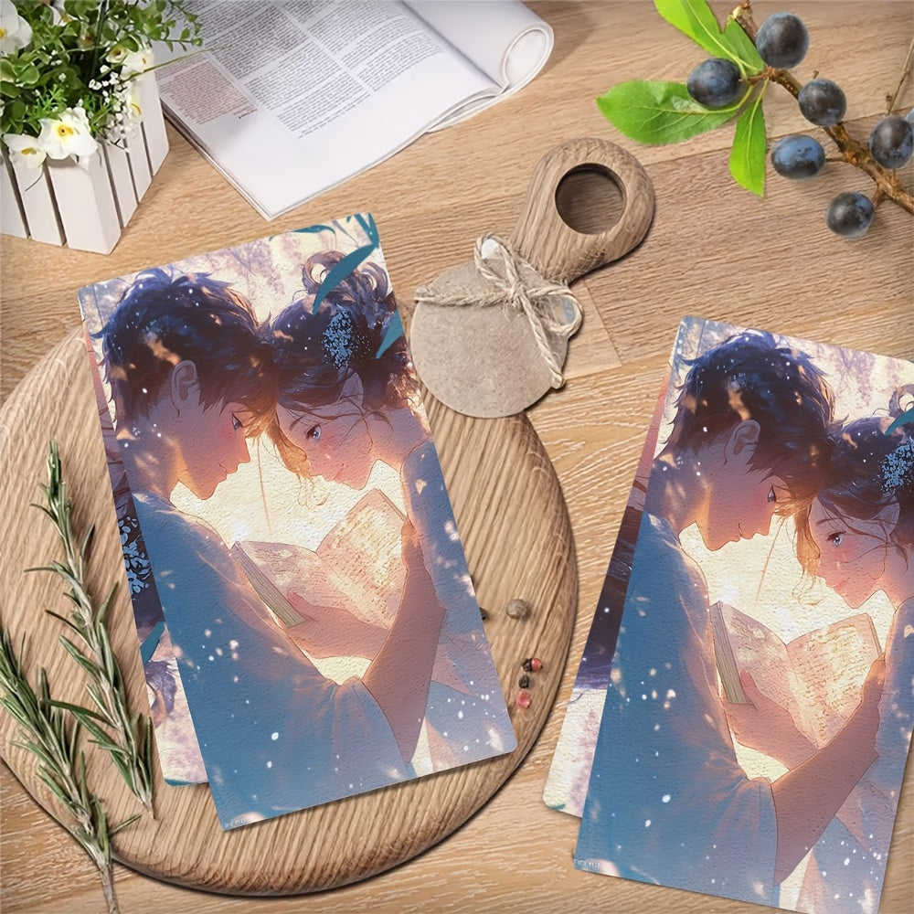 2 ta yumshoq so‘riladigan oshxona sochiqlari to‘plami, idishlarni quritish va bayram bezaklari uchun