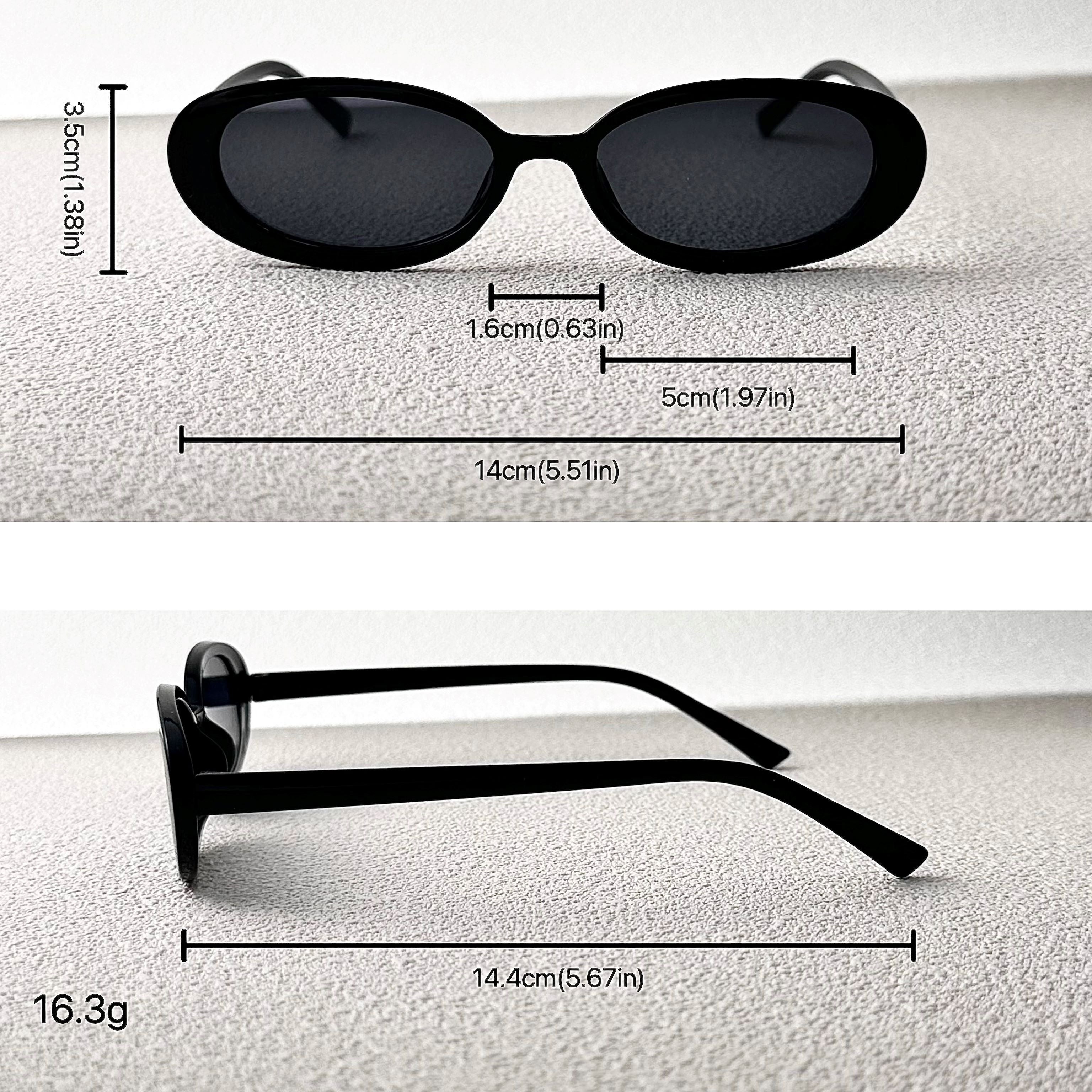 Gafas ovaladas para mujer con montura y lentes de PC para actividades al aire libre y celebraciones