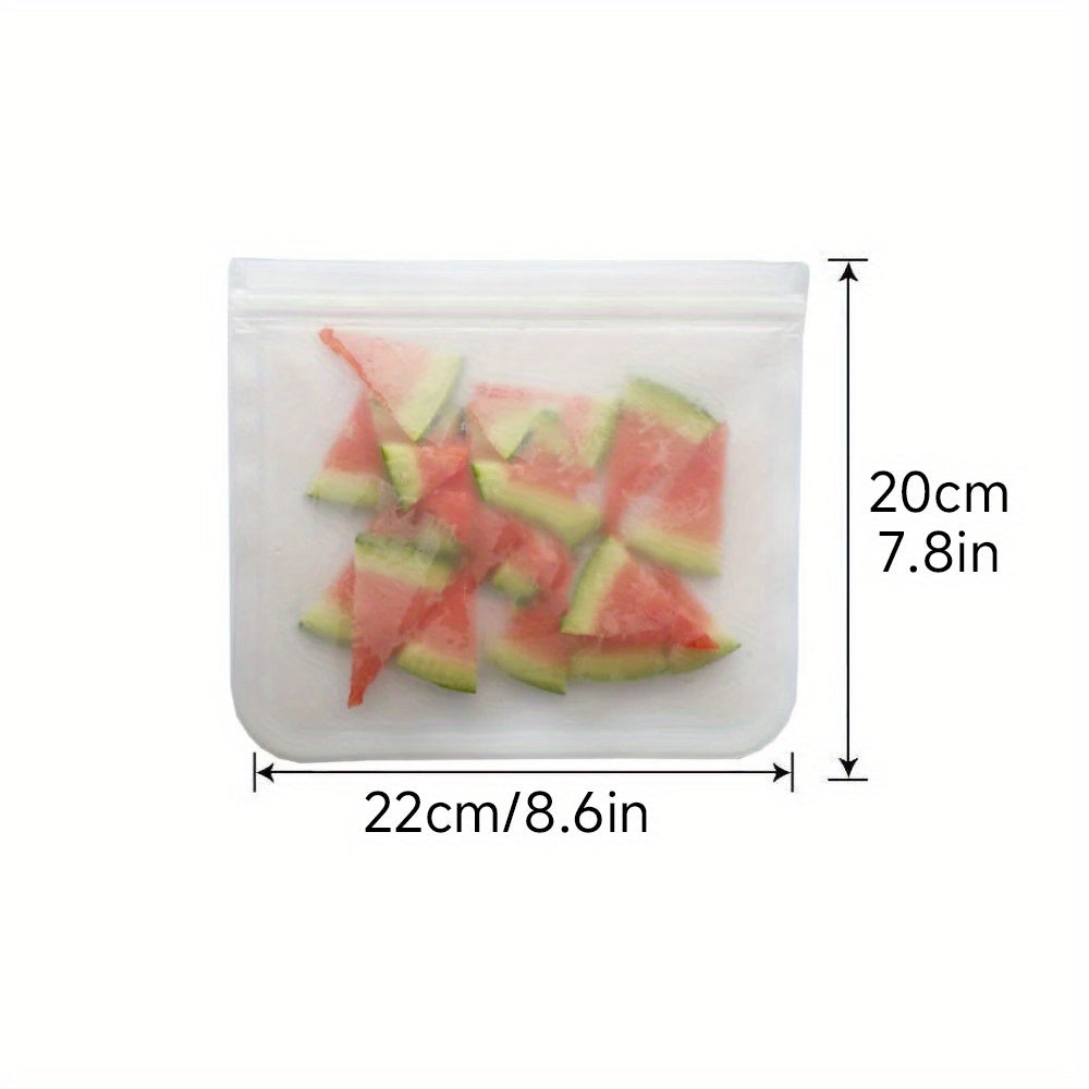 Reusable Food Storage Bags Leak-Proof Silicone Polyethylene Stand Up Zip Bags