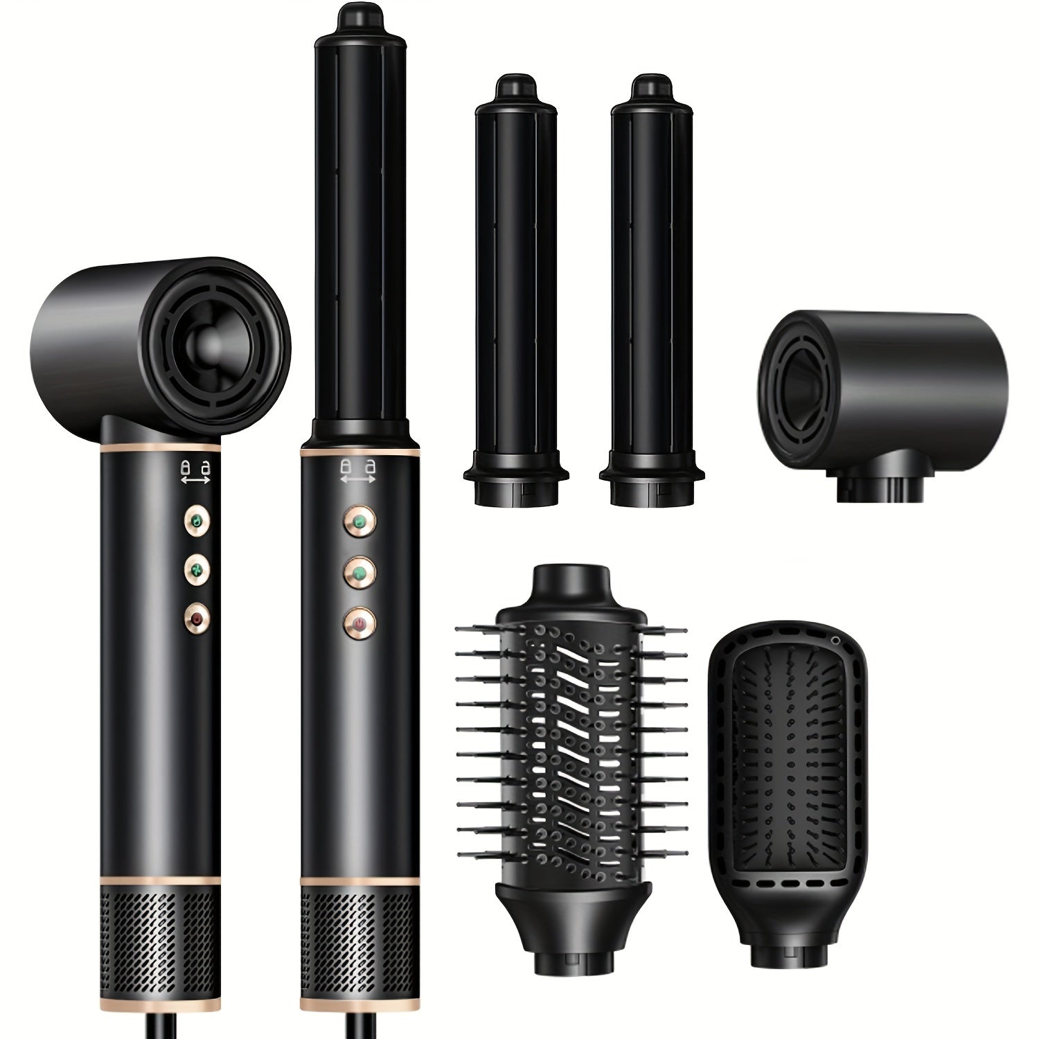 5in1 Hair Styling Brush with Ionic Air Curling Iron Hot Air Brush 110000 RPM