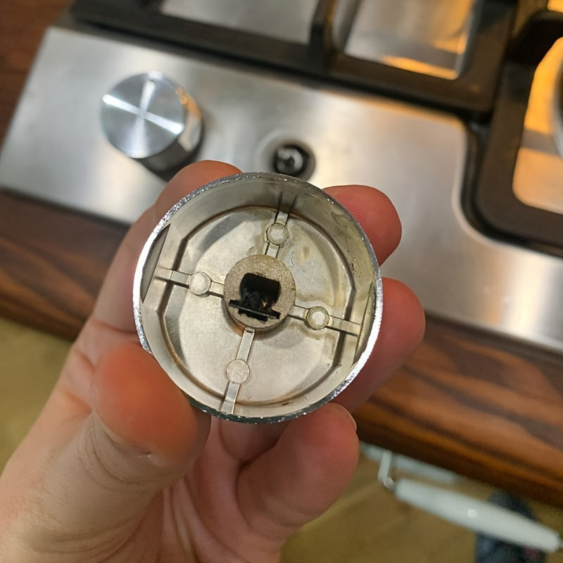Gas stove knobs gold color safety lock replaceable durable silver 70