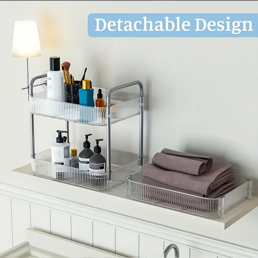 Акриловая тележка для хранения с 2/4 ярусами для кухни, ванной, кладовой, организатор