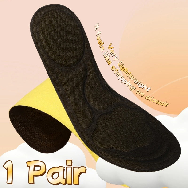 Unisex 5D Cloud Design Running Insoles Breathable Shock-Absorbing Cushions