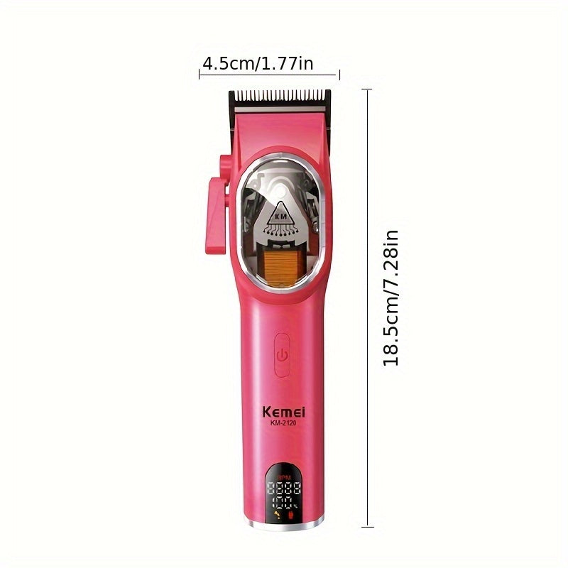 Professional Hair Clippers DLC Blade Micro-Tuning USB Rechargeable LCD Display Lithium Battery 2120
