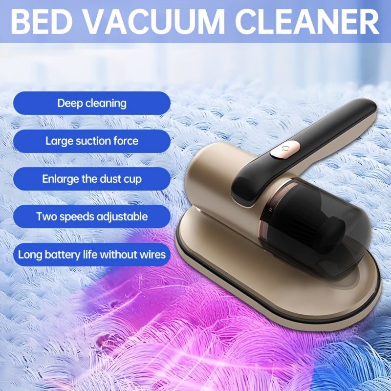 Rechargeable Portable Vacuum Cleaner for Bed Sofa Carpet Hair Dirt Removal