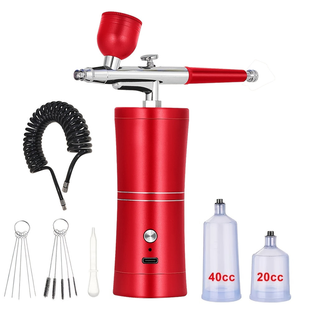 Portativ simsiz havo cho'tkasi tirnoq san'ati, makiyaj, tort bezatish uchun.