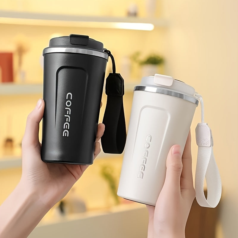 Smart Stainless Steel Double-Layer Vacuum Coffee Cup with Temperature Display