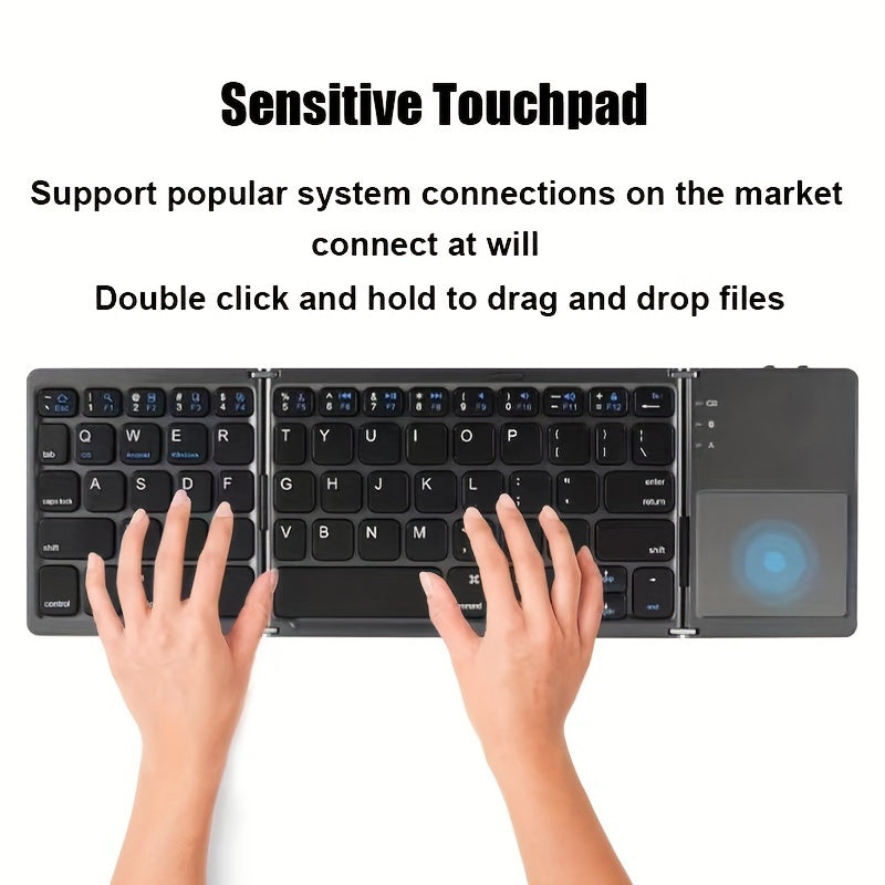 Wireless Portable Rechargeable Keyboard with Touchpad for iPad Air 2 Windows 10 Android