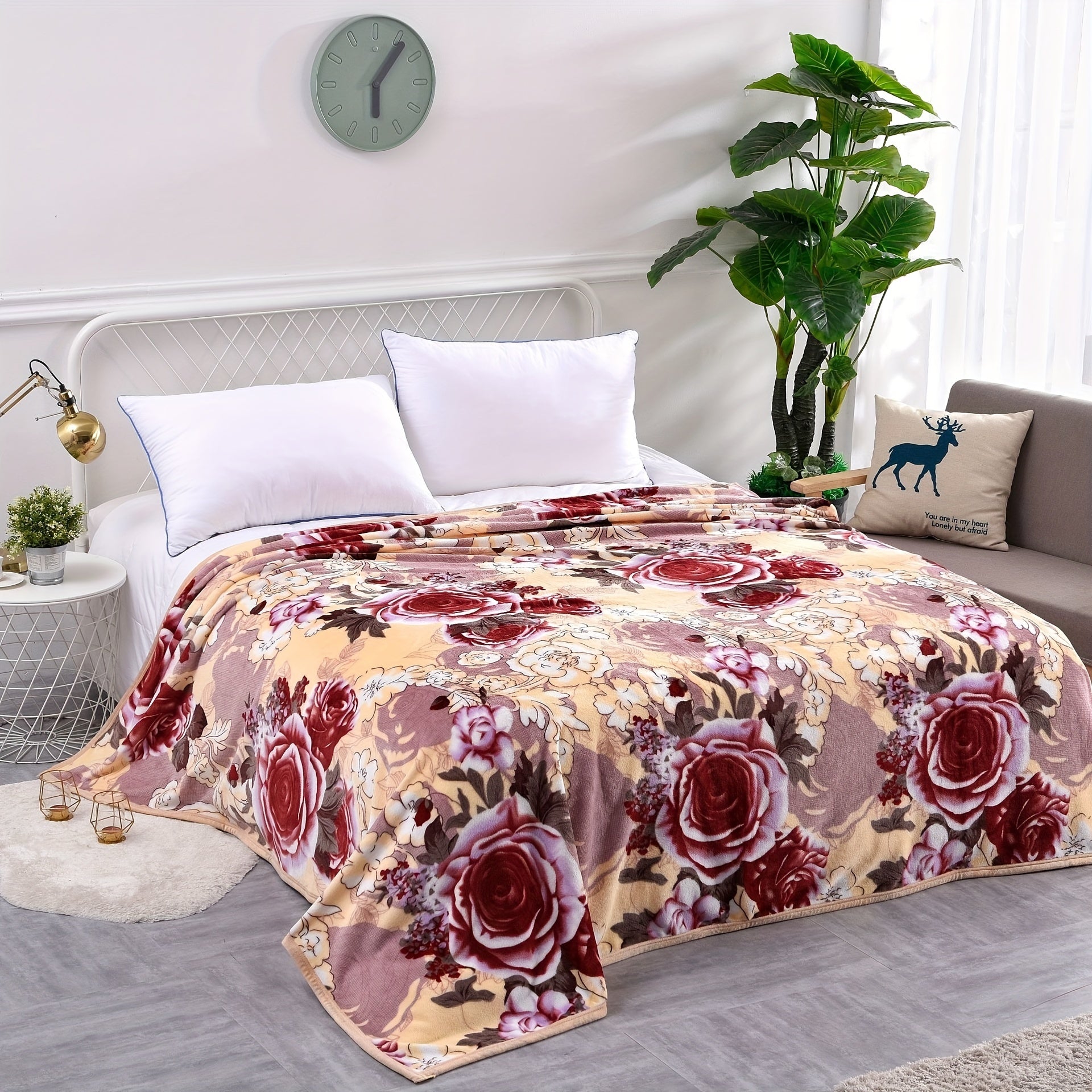 Coral Velvet Blanket for Sofa and Bed in Multiple Colors and Sizes