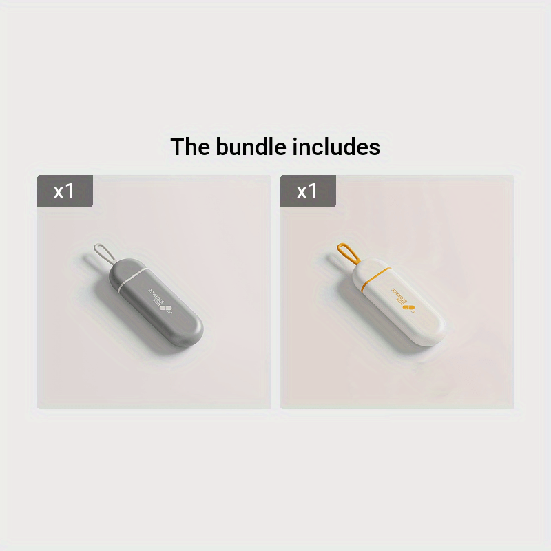 Mini Portable Pill Organizer with Three Compartments for Travel