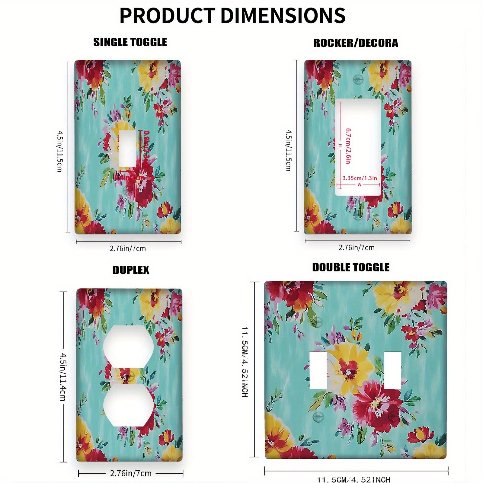 Luz decorativa para cubierta de interruptor 1-2 gang baño dormitorio aula