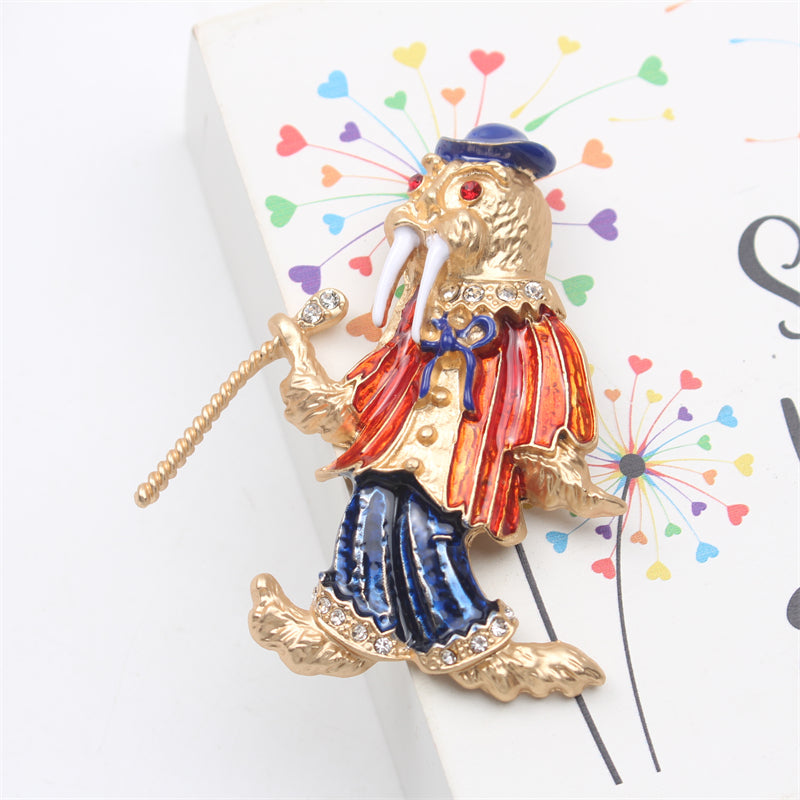 Vintage Antik Dengiz asirligi ayiqlari brosh pin emal rhinestone hayvon zargarlik buyumlari aksessuari