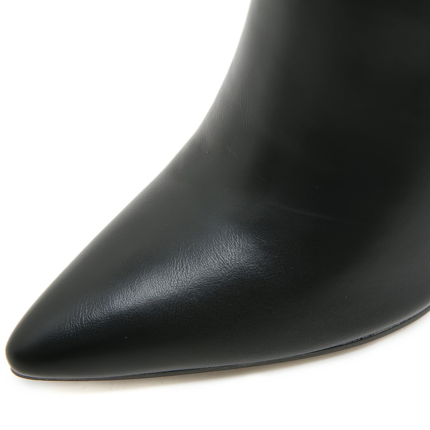 Women's Black Synthetic Stiletto Ankle Boots with Pointed Toe