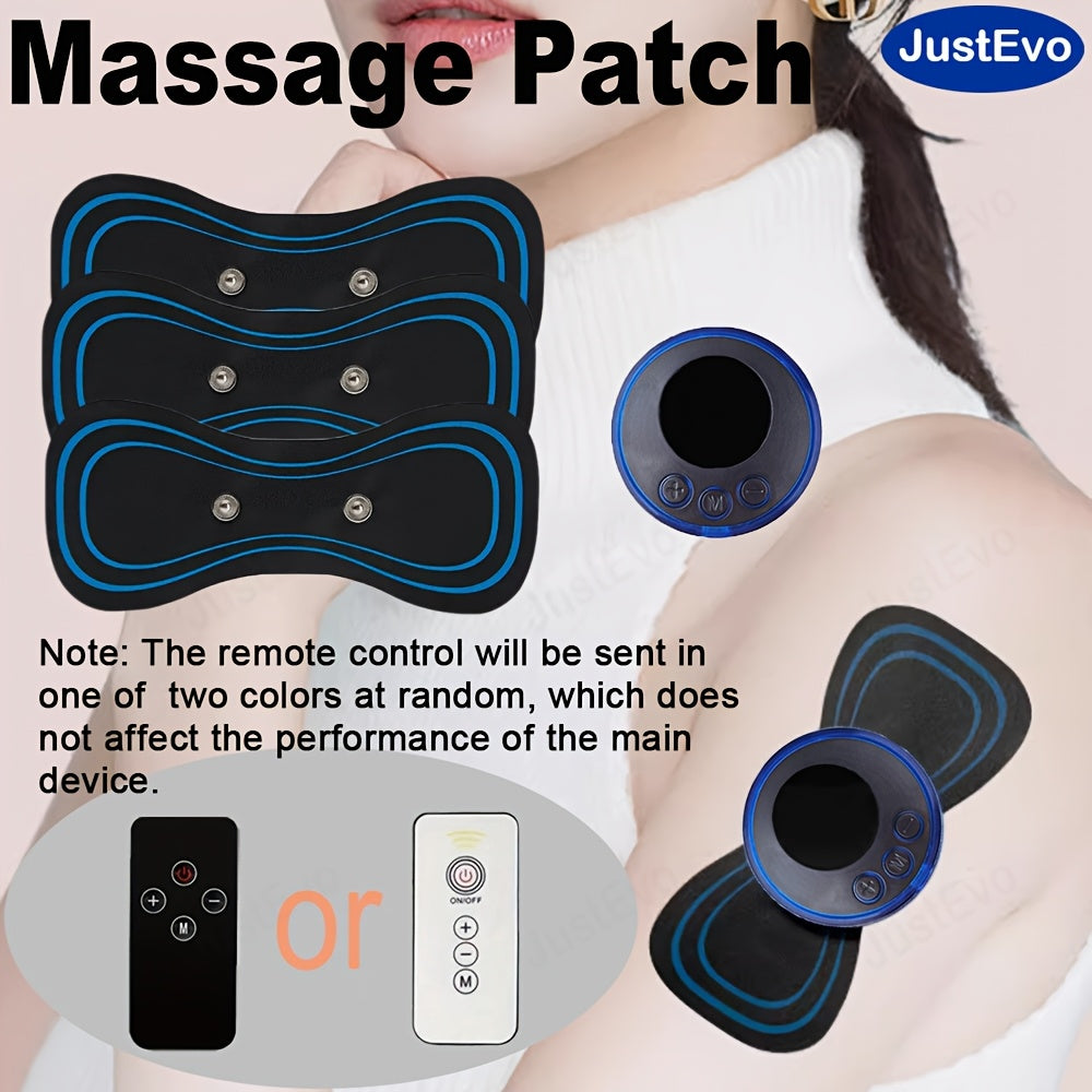 JustEvo EMS Mini bo'yin massajeri, Mini massaj yamoqi va ko'chma mini massajer - bir nechta sozlamalar bilan sozlanadigan, uyda va sayohatda dam olish uchun mukammal.