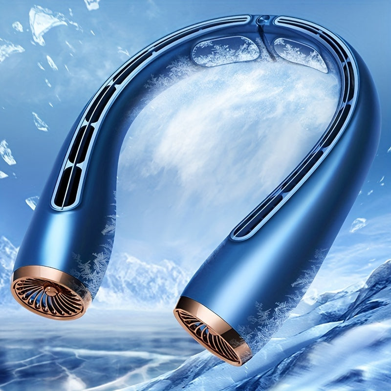Rechargeable Neck Fan Bladeless Design 4000mAh Battery Hands-Free Cooling