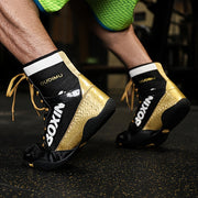 Men's Indoor Boxing Shoes Microfiber Synthetic Leather Rubber Sole Training Competition