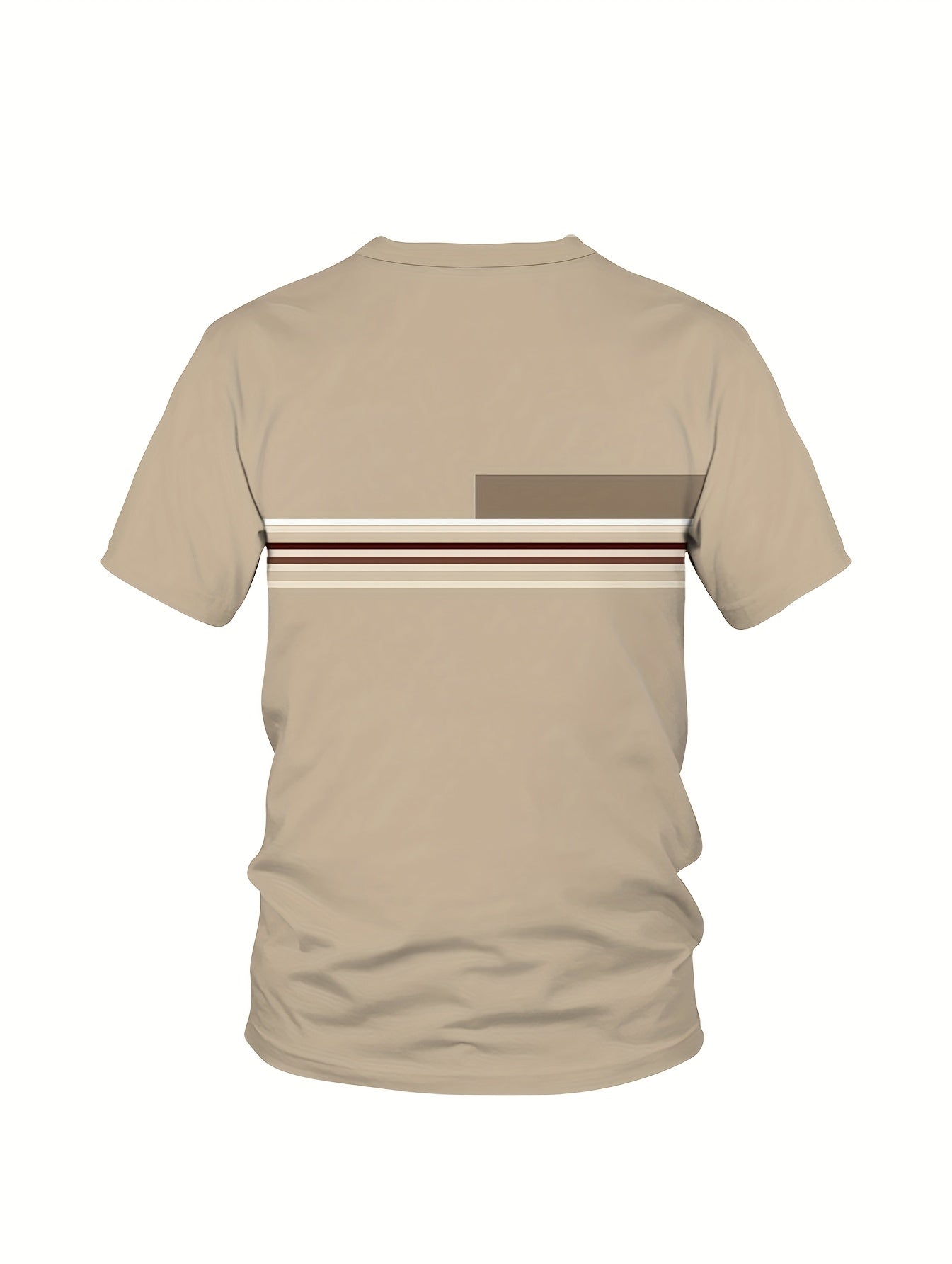 Plus Size Men's 3D Printed Short Sleeve T-Shirt and Fashion Shorts Set