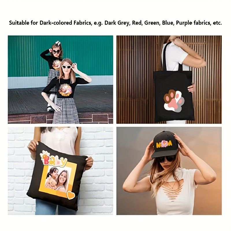 A4 Matte Iron-On Transfer Paper Pack of 20 for Dark T-Shirts High-Quality Inkjet Fabric Decoration