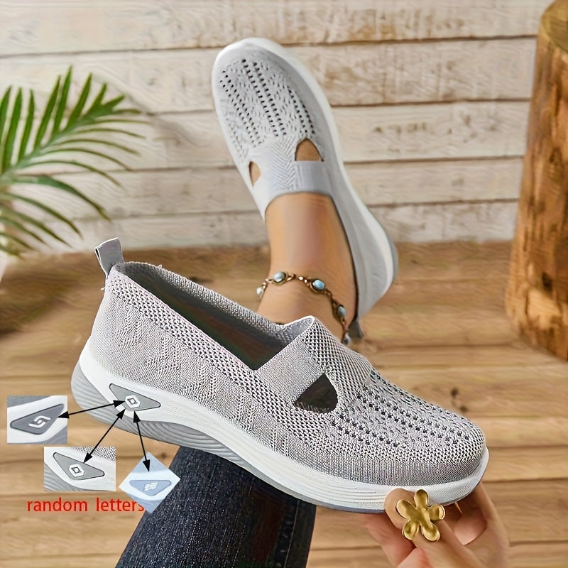 Ayollar uchun nafas oladigan tikuvli balet tufli, qulay yurish poyabzali, oq rang, dumaloq burchak