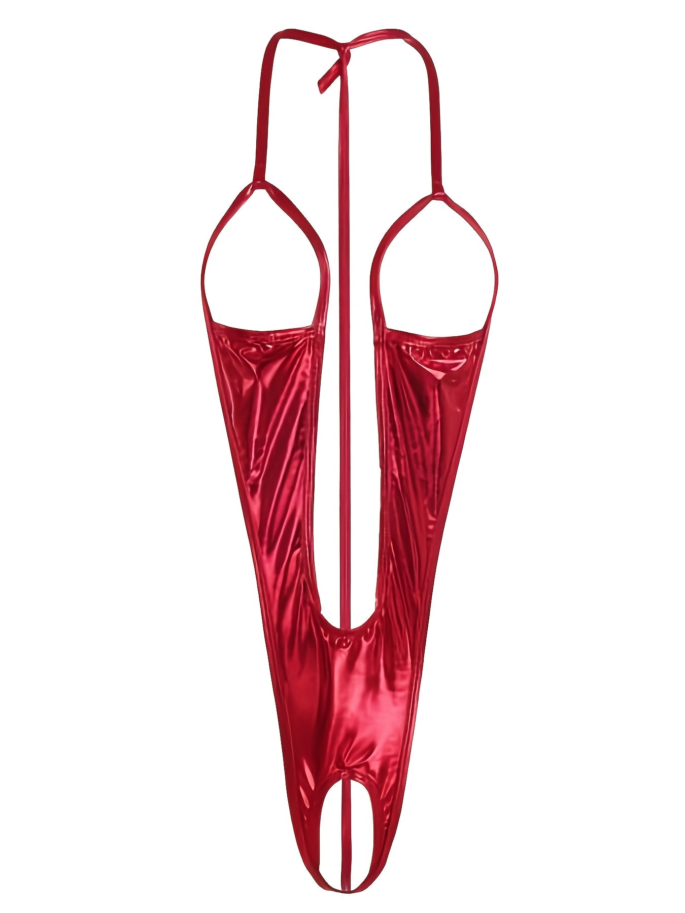 Women's Hollowed-Out Bodysuit Sexy Lingerie Black Sleeveless