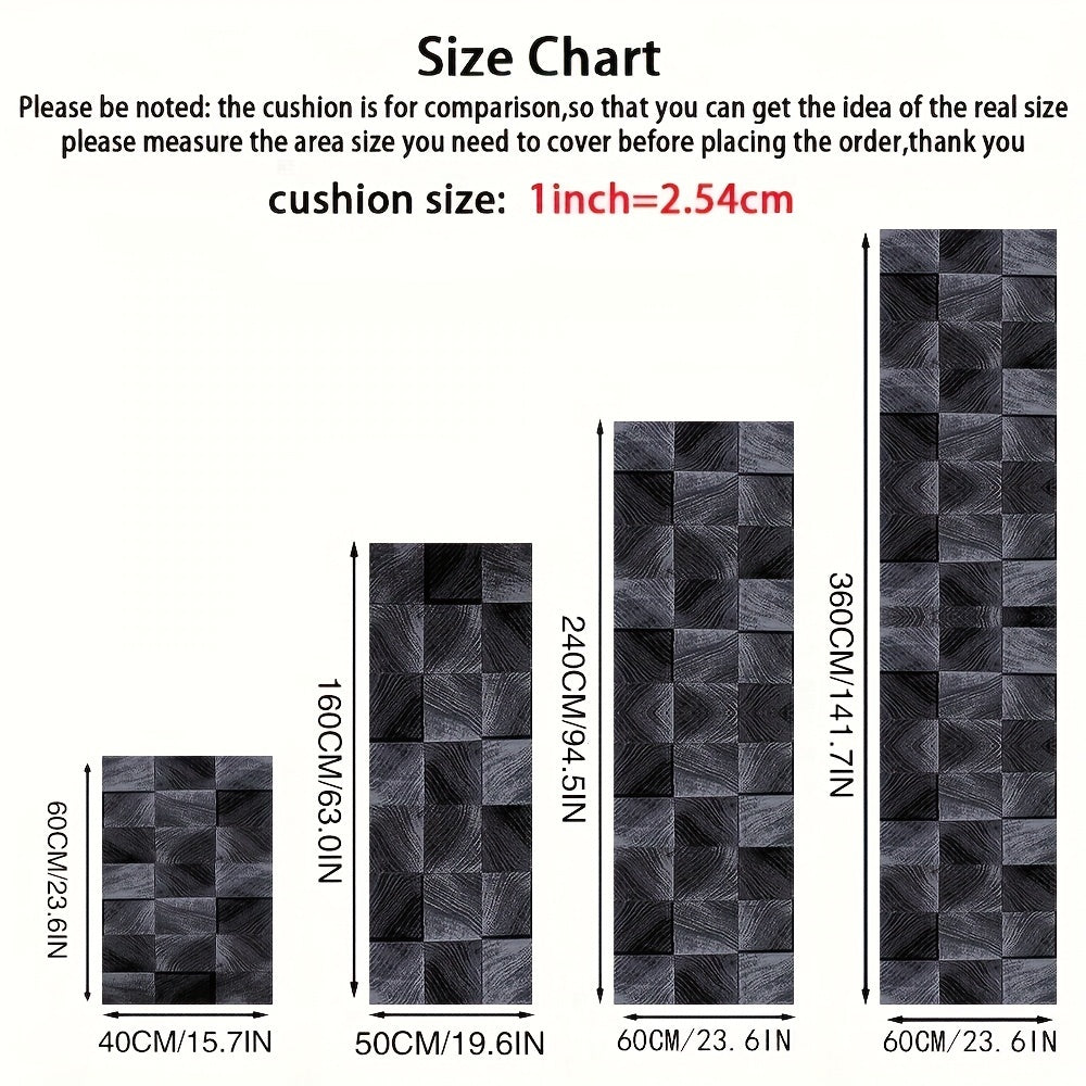 Alfombra de terciopelo a cuadros negra antideslizante lavable a máquina para pasillo y sala de estar decorativa