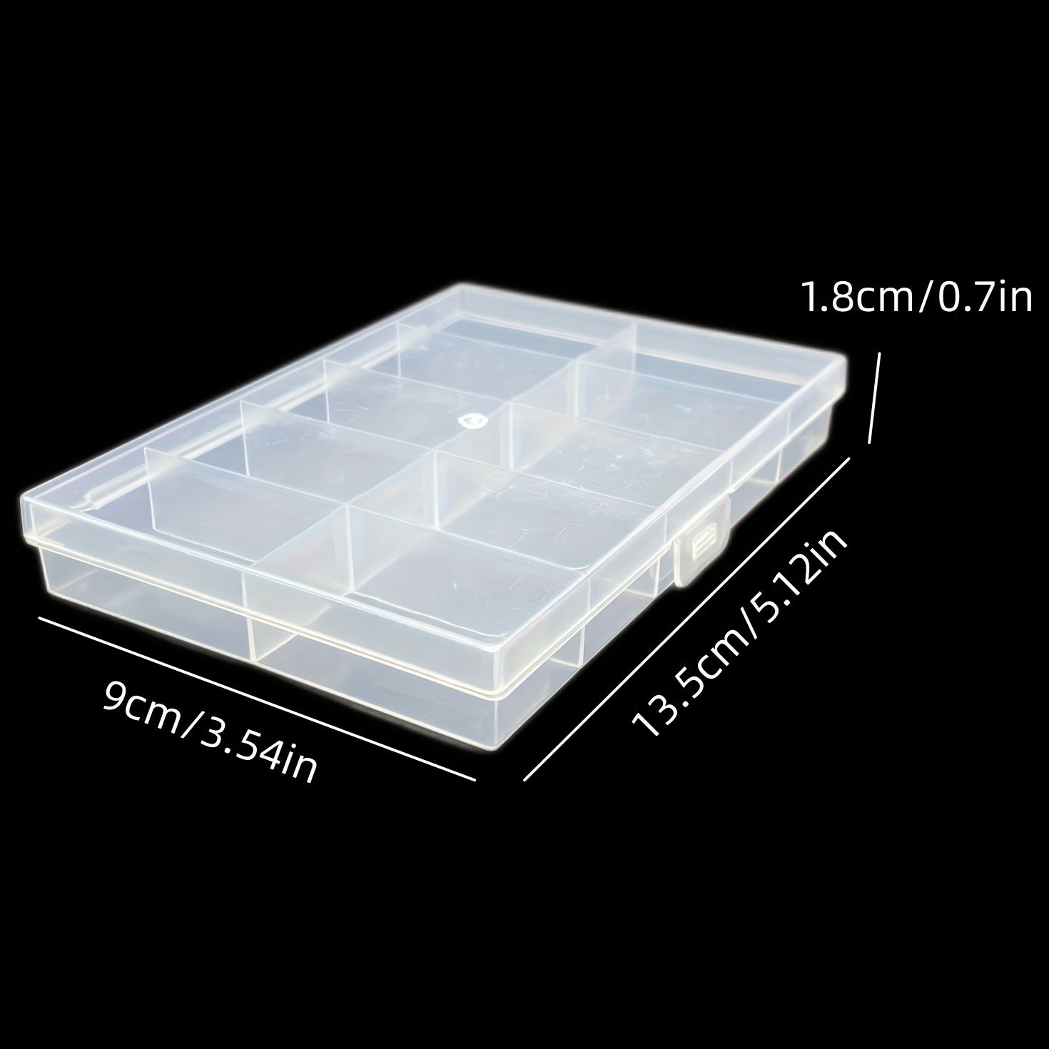 Bins de almacenamiento de plástico con 10 compartimentos para cuentas de joyería y piezas pequeñas